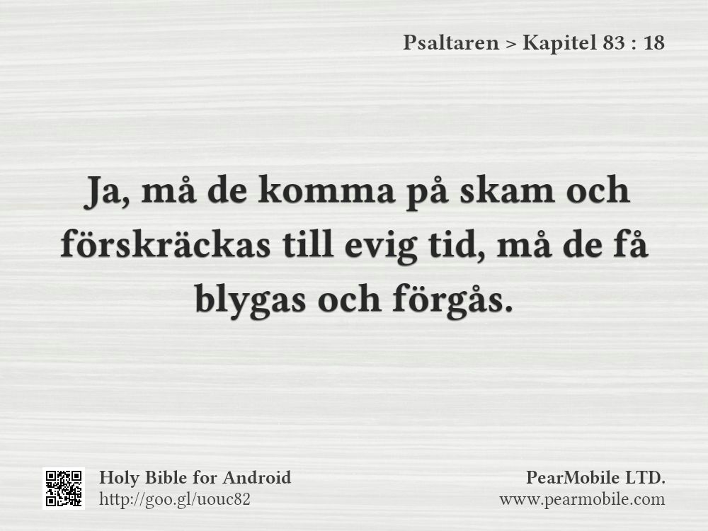 Psaltaren, Kapitel 83:18